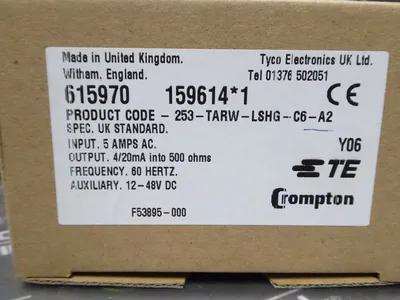 Crompton Instruments 253-TARW-LSHG-C6-A2 PALADIN AC Current Transducer New NIB