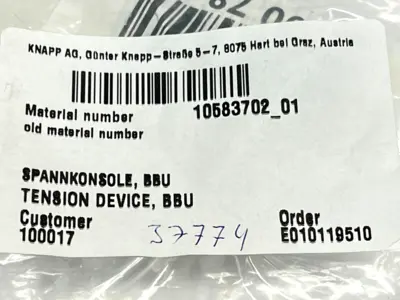 New | in-Stock Knapp 10583702_01 Conveyor Parts Michigan US | Maverick Industrial Sales #1454034