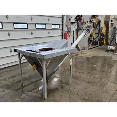 Used 3" Flexicon Flexible Screw Incline Conveyor w/ Hopper