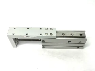 USED SMC COMPACT SLIDE CYLINDER TABLE, HIGH-RIDGIDITY, 16MM BORE