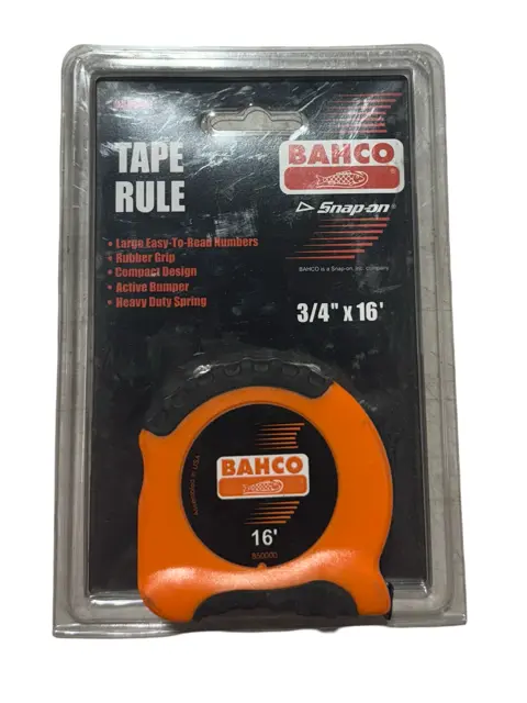 Bahco 3/4" x 16' Tape Measure Rubber Grip USA Made 850000