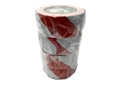 NEW ULINE INDUSTRIAL VINYL SAFETY TAPE RED/WHITE 2" X 36 YDS LOT OF 4