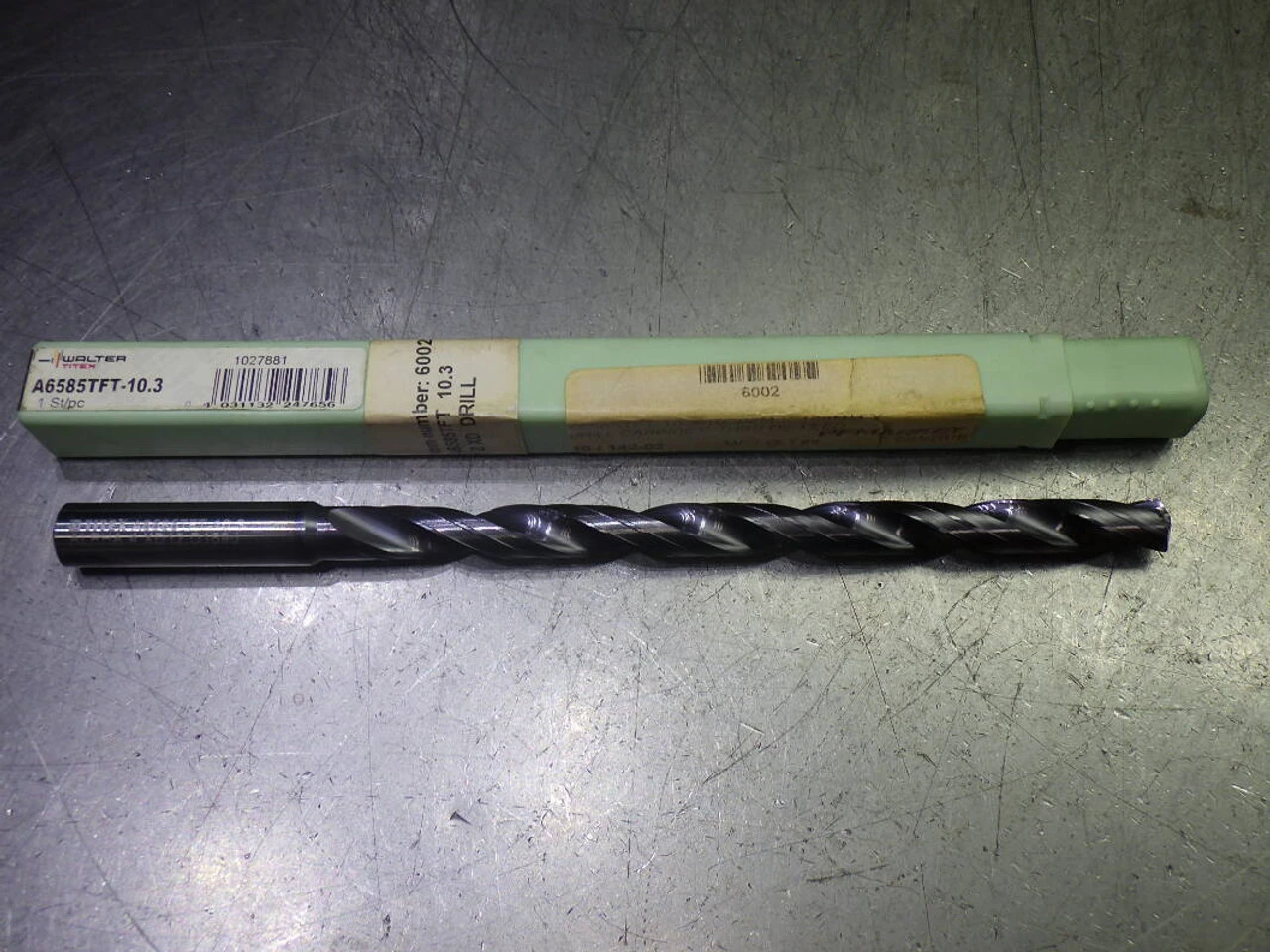 Walter Titex 10.3mm Coolant Thru 12xD Carbide Drill A6585TFT-10.3 (LOC2745B)