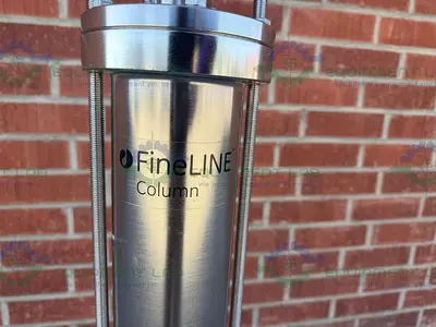 USED PHARMACIA / GE/ FINELINE 100 PL 150/650  STAINLESS STEEL CHROMATOGRAPHY COLUMN