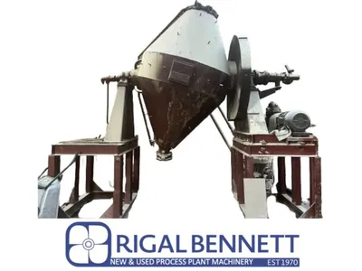 2,000L S/S Jacketed Double Cone Vacuum Dryer