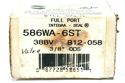 NEW SUPERIOR VALVE 586WA-6ST BALL VALVE 586WA6ST