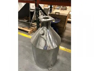 40" H, 24" Diameter Stainless Steel Hopper