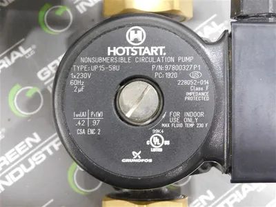 Hotstart CSM10302-5A0 Engine Coolant Preheater Pump 10gpm@10ft WC 125 psi Used