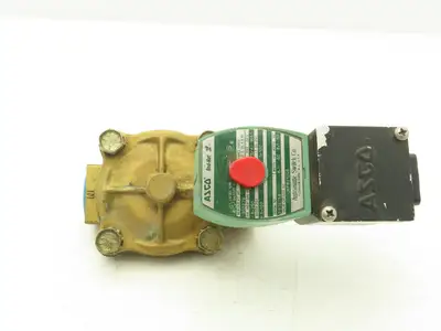 Asco JKF8210G3 Brass Solenoid Valve  3/4" N/C 5-250 AIR 5-150 w Jun Box