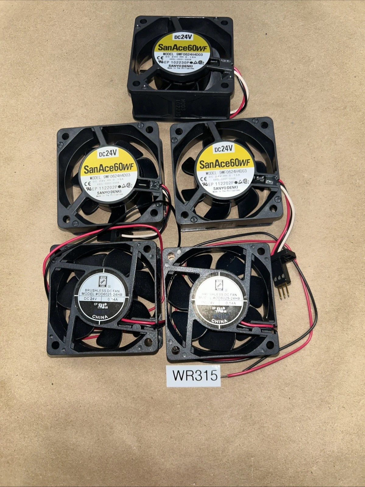 (5) NNB Cooling Fans (3) SANACE 60wf & (2) Orion OD6025-24 HB Fast Shipping!