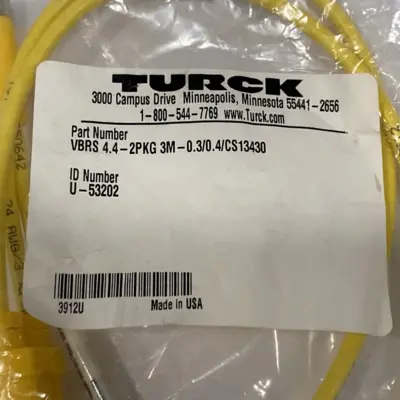 New | in-Stock Turck Splitter Cable 4-Pin to 2x 3-Pin U-53202 Electrical Fittings Michigan US | Maverick Industrial Sales #1395574