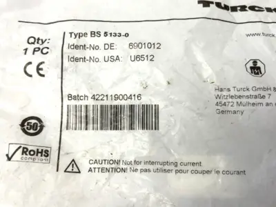 NEW TURCK CIRCULAR M8 CONNECTOR PLUG 6901012