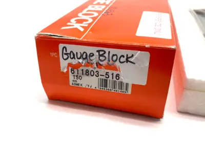 USED MITUTOYO RECTANGULAR GAGE BLOCK 150MM ASMEK/YJ