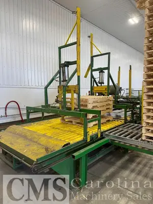 USED UNIVERSAL IN-LINE PALLET NAILER WITH STACKER