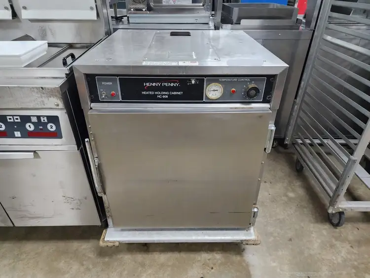 Used Henny Penny Used Henny Penny HC-908 Half Height Heated Warming Holding Cabinet 120V 2086W Hot Food Warming, Holding, & Transport Cabinets Illinois US | Falcon Restaurant Supply #1376766