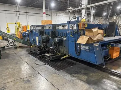 66" x 115" Koppers 2 color Rotary Die Cutter with Slotting section