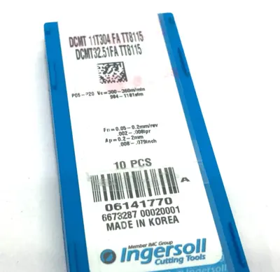 NEW INGERSOLL ISOTURN CHIPBREAKER INSERTS 06141770