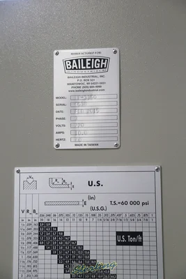 New | in-Stock BAILEIGH BP-3360NC Press Brakes California US | Sterling Machinery Exchange #1465725