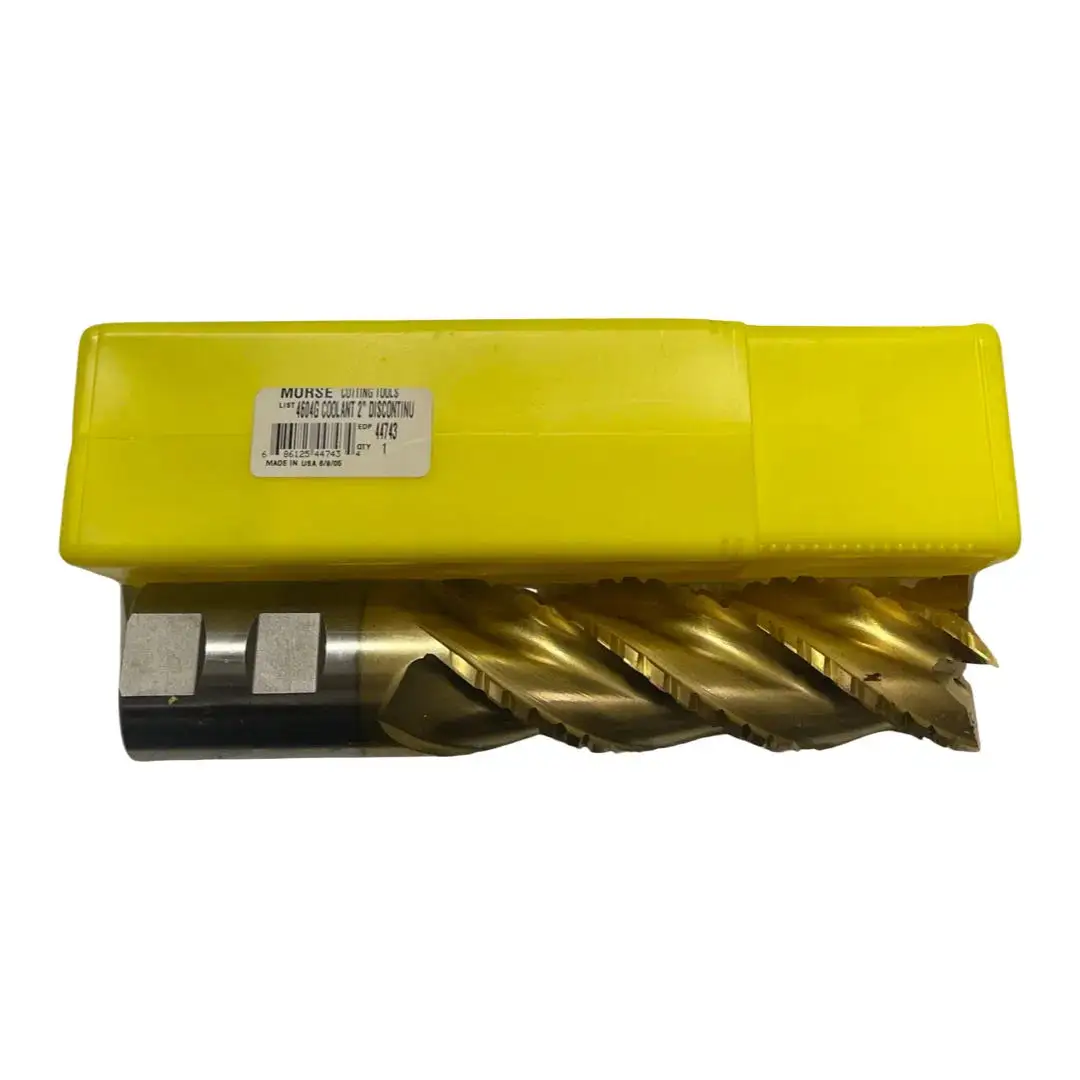 Morse 2" x 2" x 6" x 9-3/4 Cobalt Roughing End Mill 4FL TIN Coating