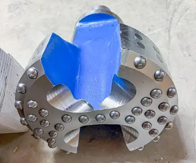 Used TRIDENT SUPREME 9-7/8" FLAT FACE CARBIDE BUTTON CABLE TOOL DRILL BIT Carbide Drills Pennsylvania US | East West Machinery & Drilling #1417861