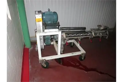4" x 52" KWS mobile screw conveyor, SS, 31 RPM,  1 HP Drive
