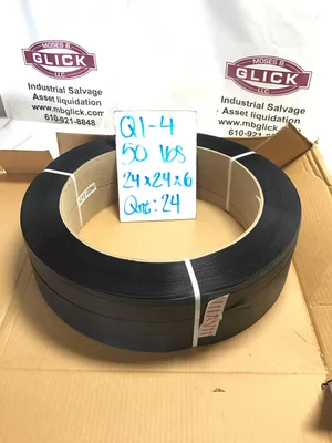 1/2″ x 9000′ Polypropylene Strapping 48H.40.0190 Black 16×6 Core HG 400