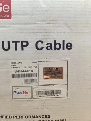 PureNet CAT5e 5350-R UTP Cable 4PR/24AWG White