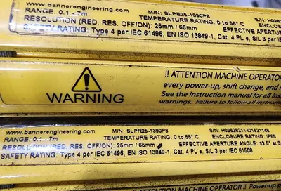 Used BANNER SLPE25-1390P8 Light Curtains & Grids Michigan US | Midwest Press and Automation #1445901