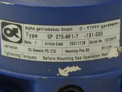 Wittenstein Alpha SP 075-MF1-7-131-000 Inline Planetary  Gearbox 7:1 Reducer