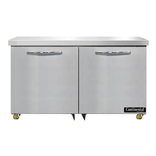 Continental SW48N-U 48" W Undercounter Refrigerator W/ (2) Sections & (2) Doors, 115v
