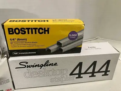 Scotch Tape and Dispenser, Swingline Stapler and Staples