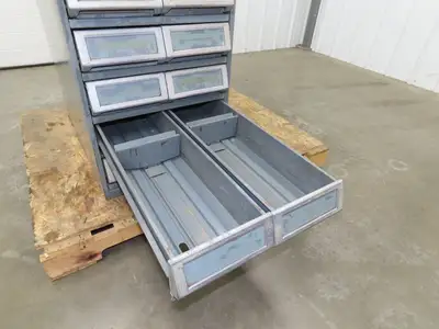 TAB Vintage Industrial Tape Card Storage Cabinet 10 Drawer Unit 19x28x52"