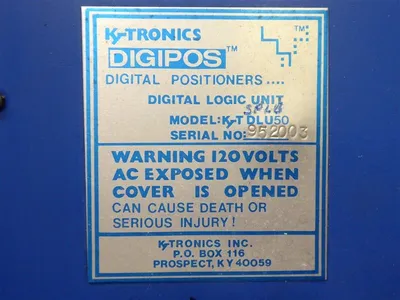 Ky-Tronics Ky-T DLU50 DIGIPOS Digital Positioner Logic Unit Used