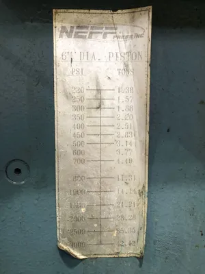 USED 1992 NEFF NEFF DF40-15M PRESS