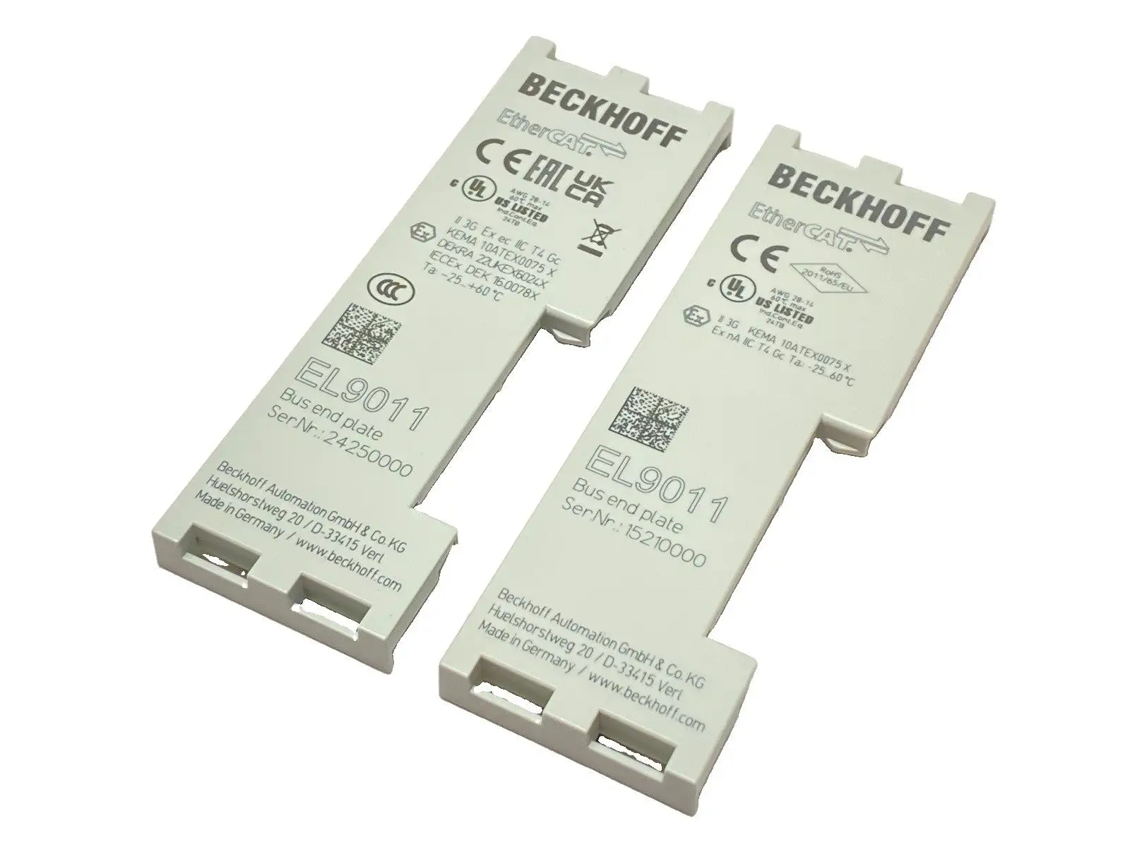 Used Beckhoff EtherCAT Bus End Cover Plate LOT OF 2 Terminal Blocks Michigan US | Maverick Industrial Sales #1470224