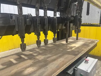 8 SPINDLE X 24" X 86" CEMCO MULTI-HEAD GANG DRILL & BORING MACHINE: STOCK #22927