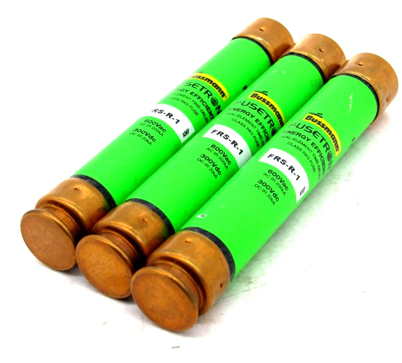 NEW LOT OF 3 BUSSMANN FRS-R-1 FUSES FRSR1
