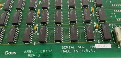 USED ROCKWELL-GOSS 1-E8107 COMPONENT BOARD REV-B 1E8107