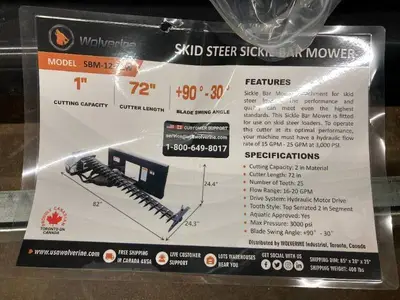 WOLVERINE Skid Steer Sickle Bar Mower 2025