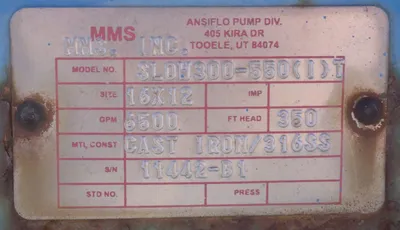 USED ANSIFLO 12X16-22 300-550(1)T