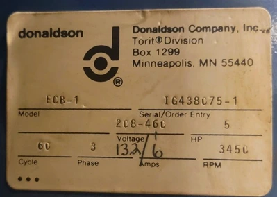 USED DONALDSON ECB-1