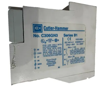 NEW EATON CUTLER-HAMMER C306GN3B OVERLOAD RELAY SER.B1 75AMP 3 POLE