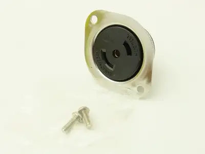 Hubbell HBL7487 Flange Mount Twist Lock Receptacle 15A 120/250VAC Lot of 6