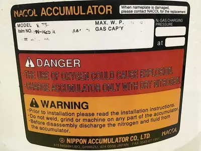 USED NIPPON ACCUMULATOR N75 NA