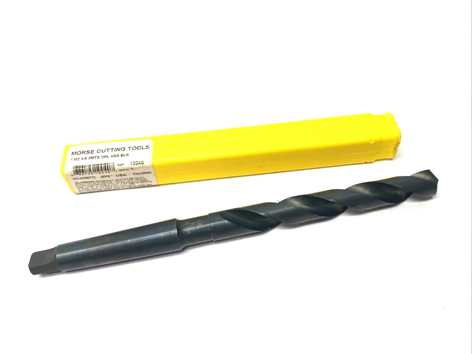 USED MORSE CUTTING TOOLS TAPER SHANK DRILL BIT 1302 5/8″ 2MTS DRL HSS MT1610040