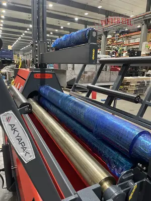 Akyapak 6' x 1/4" Plate Bending Roll, Model AHS 20/06 Top & Side Support - NEW