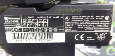 7.5 HP Telemecanique LP1 D0901 Reversing Contactor Assembly 1000V 8kV Used