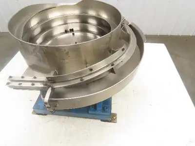 J&J Engineering V101 Vibratory Bowl Parts Feeder 115V Magnetic Coil Stainless