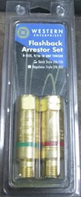 QTY. 1. WESTERN ENTERPRISES FLASHBACK ARRESTOR SET...