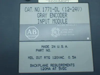 Used ALLENBRADLEY 1771DL PLC Input & Output Ohio US | HGR 24 #879756